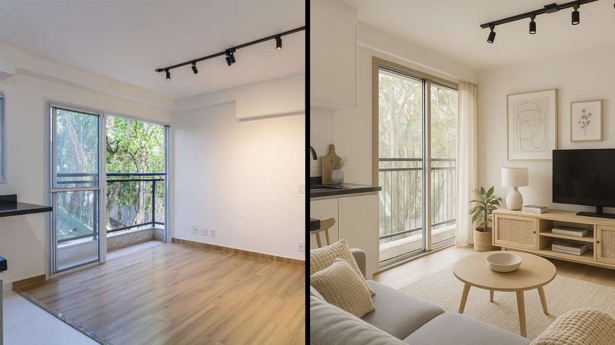 Parceria da Lello Imóveis decora imóvel antes da compra